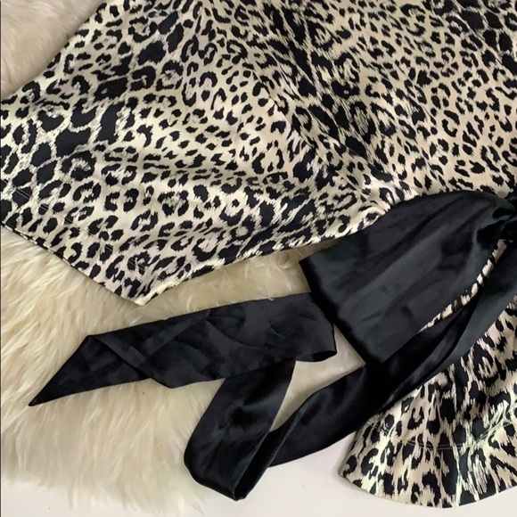 SCOOP Beach Cheetah Stretch cover up blouse small with sash belt - Picture 5 of 7